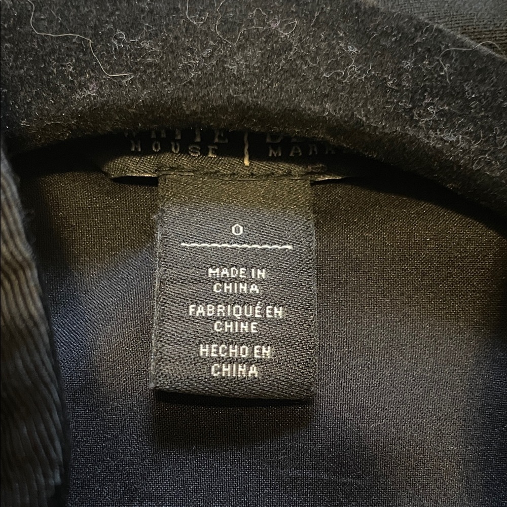 White House Black Market Black Utility Jacket with Gold Accents - Picture 3 of 7